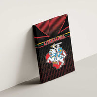 Lithuania Canvas Wall Art Knight In Armor With Map - Wonder Print Shop