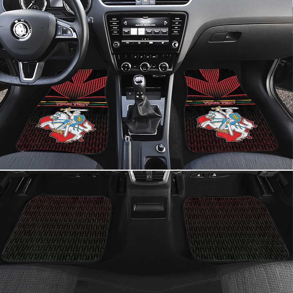 Lithuania Car Mats Knight In Armor With Map - Wonder Print Shop