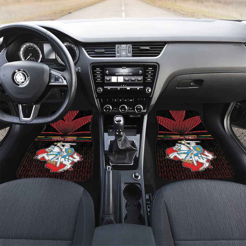 Lithuania Car Mats Knight In Armor With Map - Wonder Print Shop