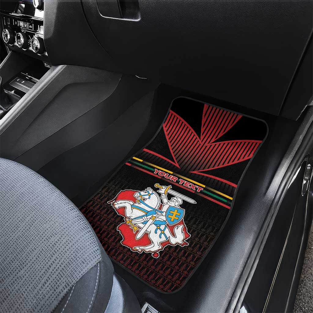 Lithuania Car Mats Knight In Armor With Map - Wonder Print Shop