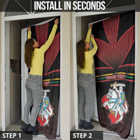 Lithuania Door Cover Knight In Armor With Map - Wonder Print Shop