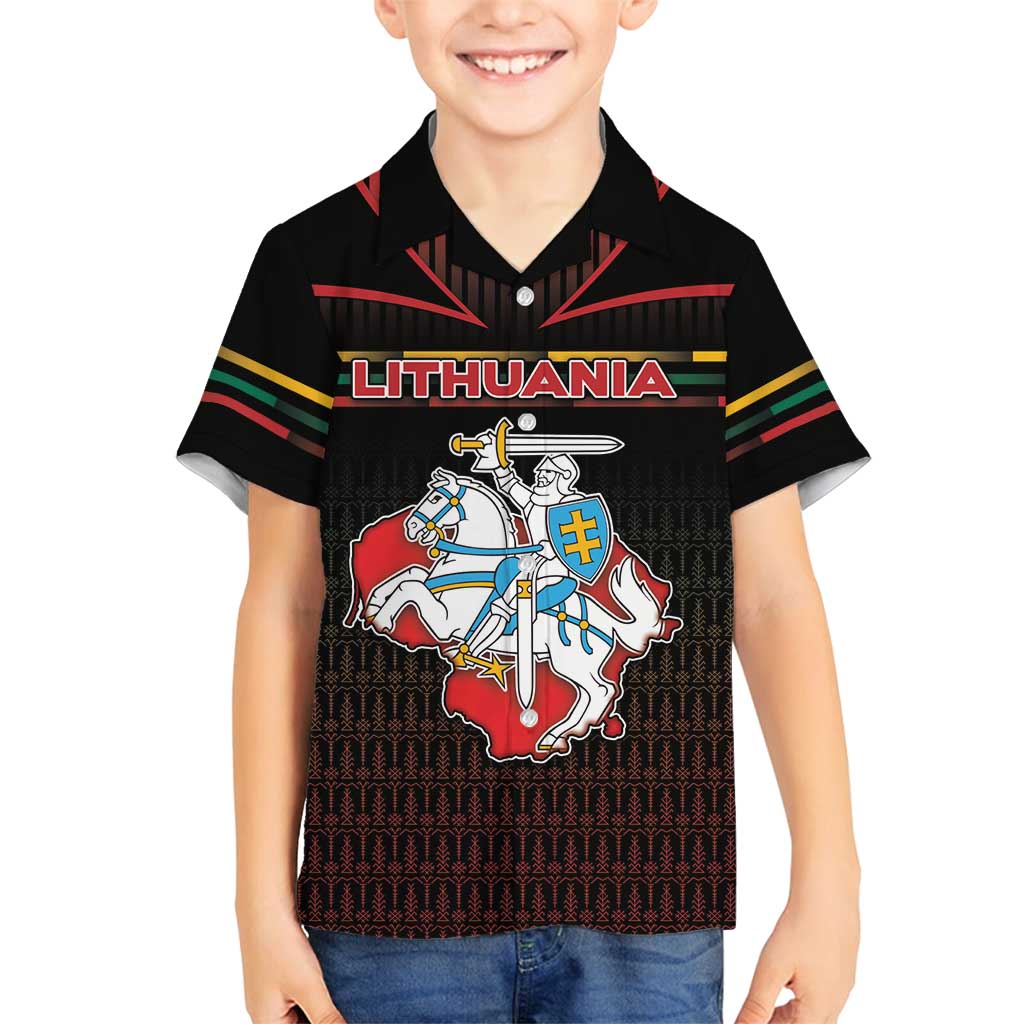 Personalized Lithuania Family Matching Off Shoulder Maxi Dress and Hawaiian Shirt Knight In Armor With Map - Wonder Print Shop