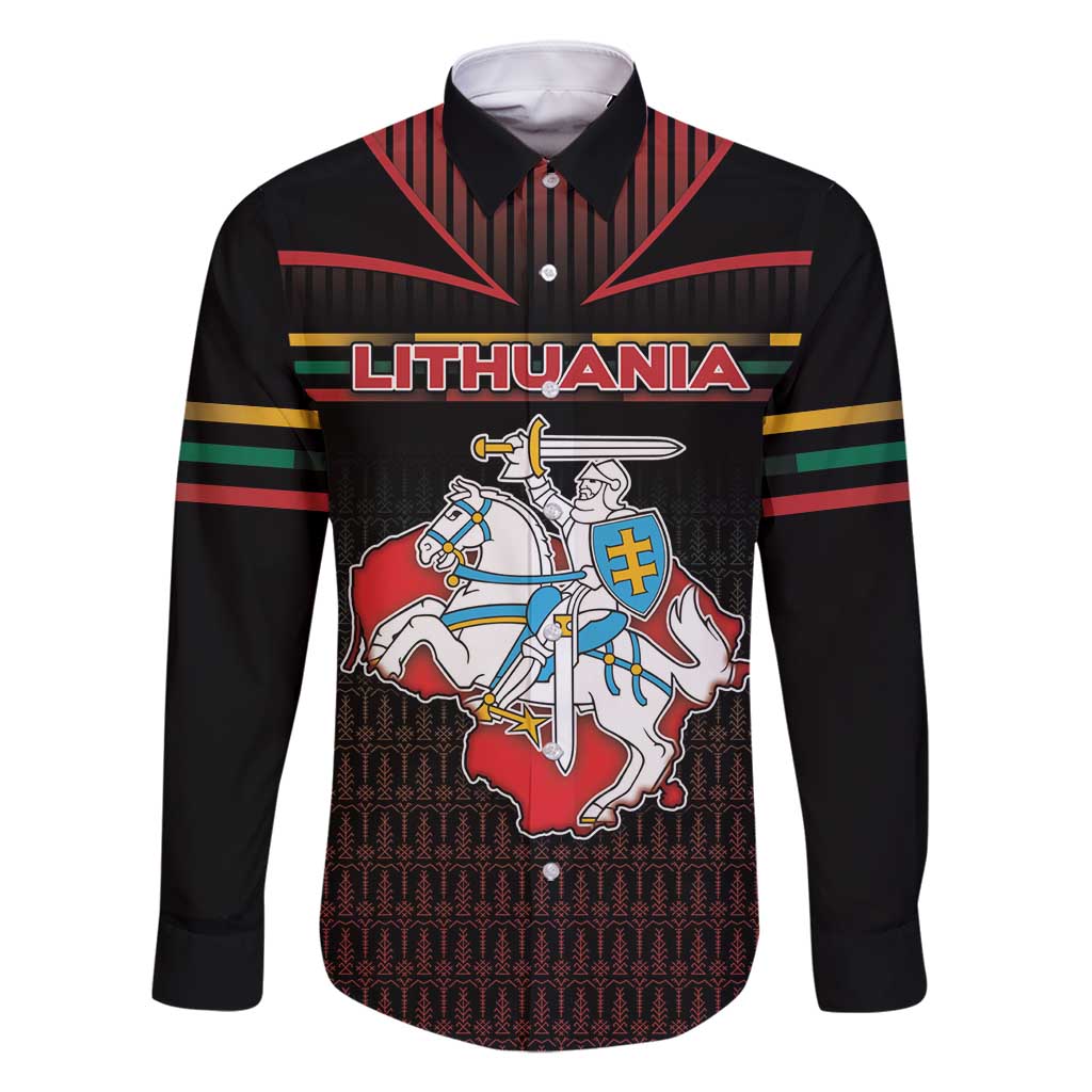 Personalized Lithuania Family Matching Off Shoulder Short Dress and Hawaiian Shirt Knight In Armor With Map - Wonder Print Shop