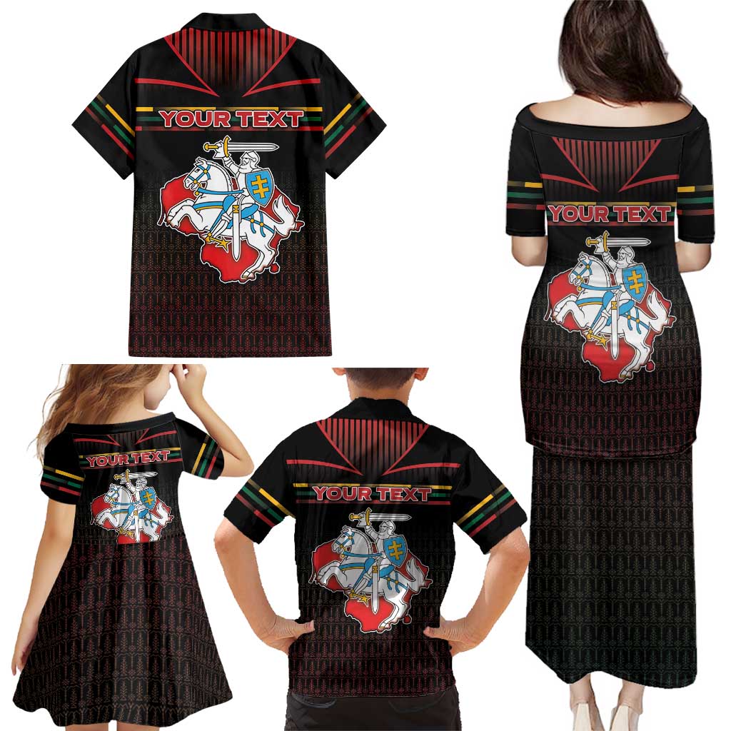 Personalized Lithuania Family Matching Puletasi and Hawaiian Shirt Knight In Armor With Map - Wonder Print Shop