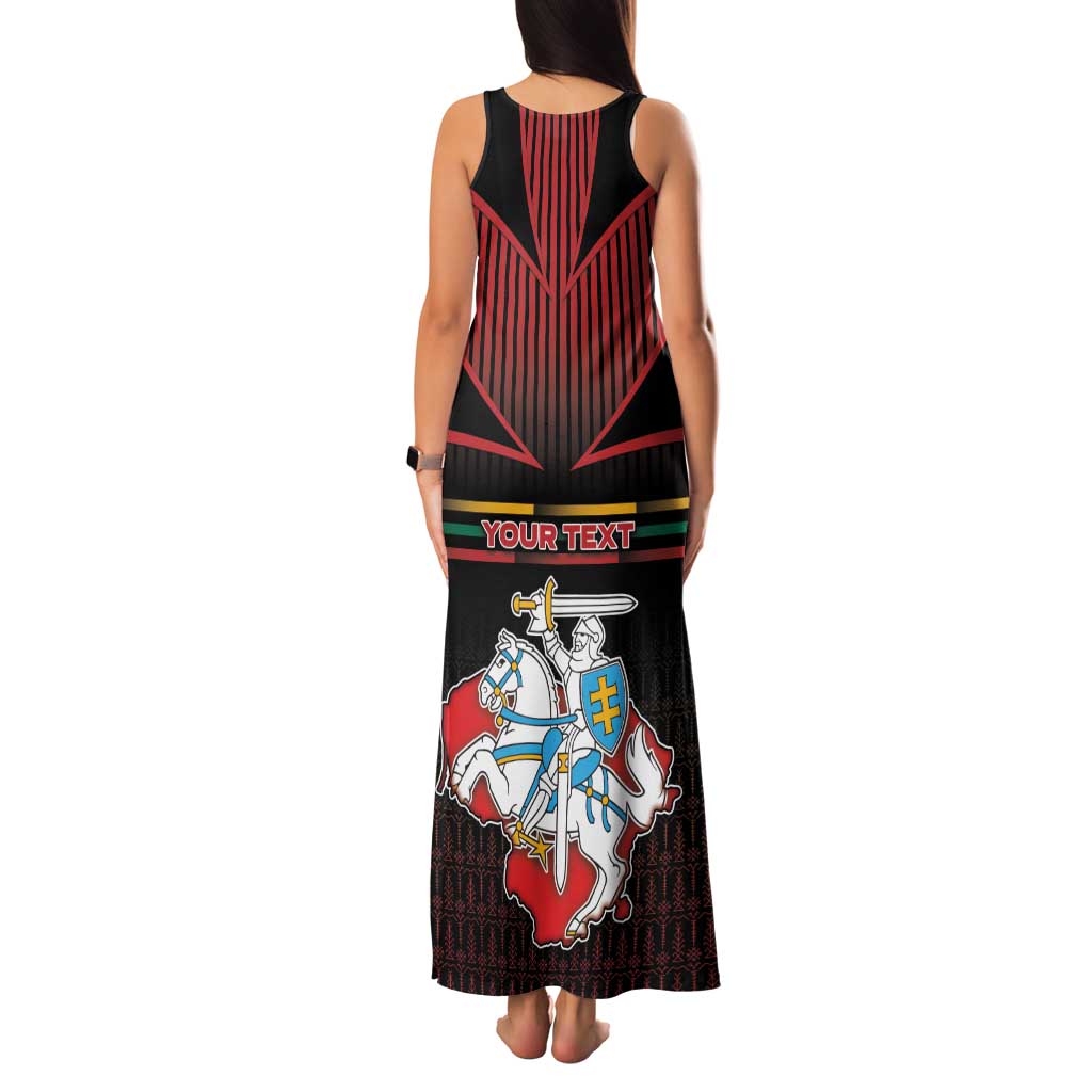 Personalized Lithuania Family Matching Tank Maxi Dress and Hawaiian Shirt Knight In Armor With Map - Wonder Print Shop