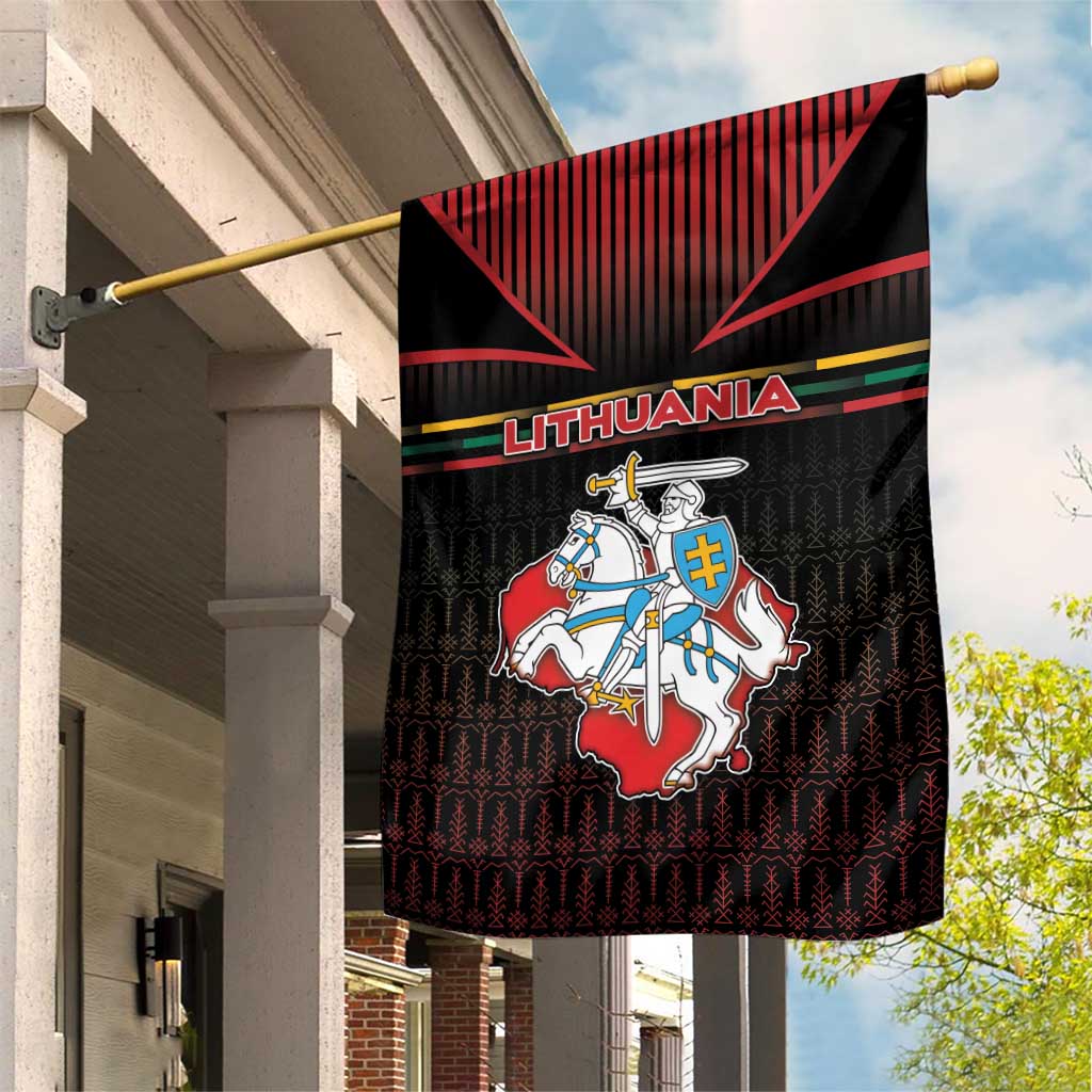 Lithuania Garden Flag Knight In Armor With Map - Wonder Print Shop