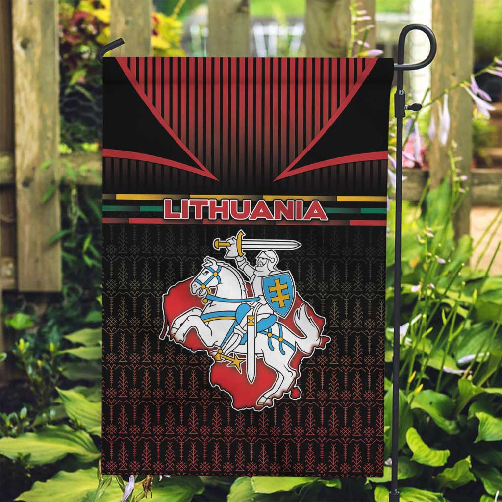 Lithuania Garden Flag Knight In Armor With Map - Wonder Print Shop