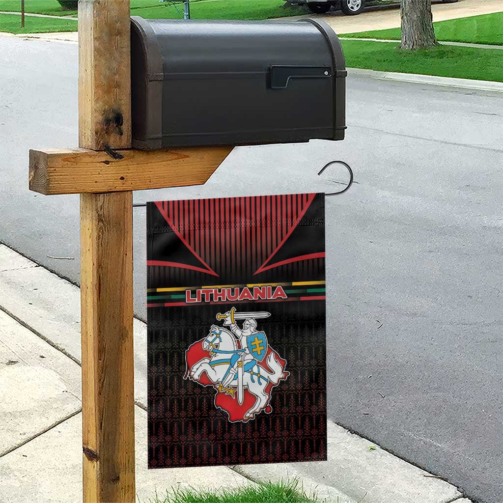 Lithuania Garden Flag Knight In Armor With Map - Wonder Print Shop