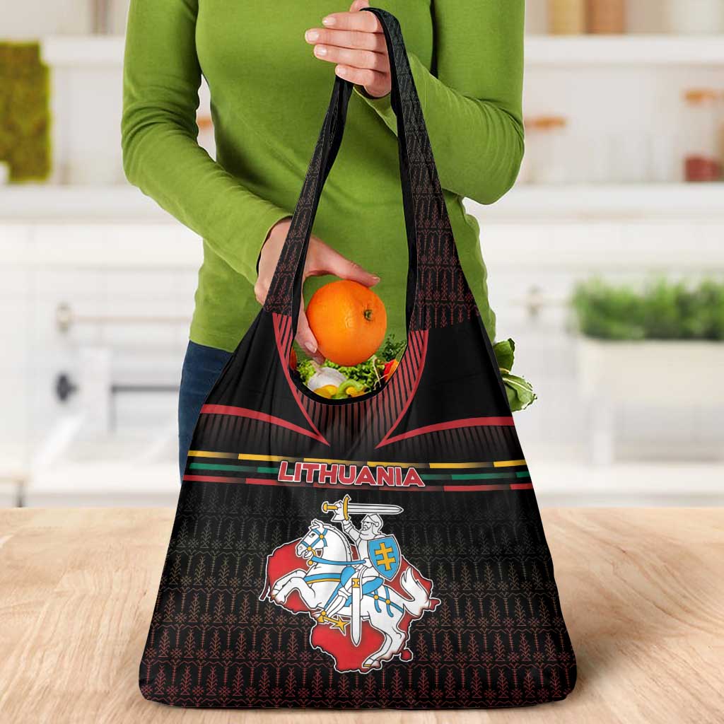 Lithuania Grocery Bag Knight In Armor With Map - Wonder Print Shop