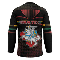 Personalized Lithuania Hockey Jersey Knight In Armor With Map - Wonder Print Shop