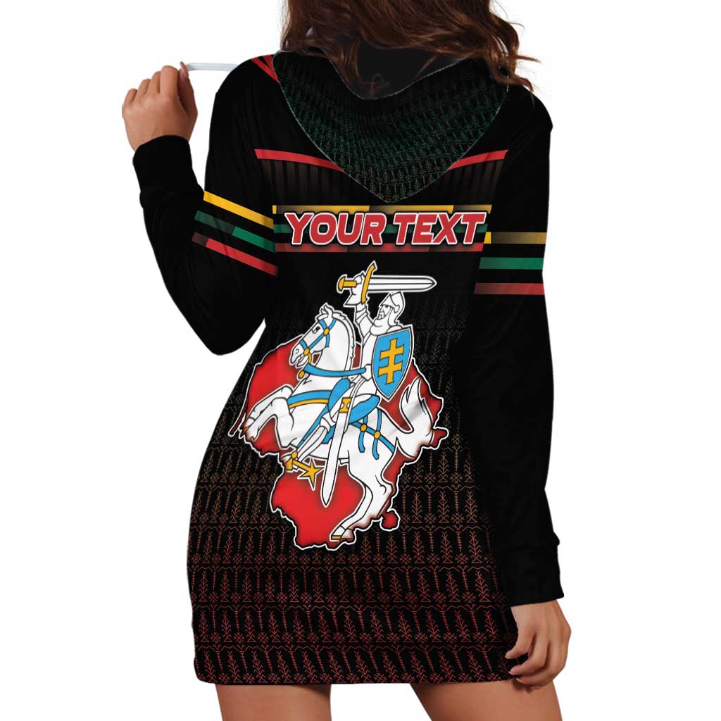 Personalized Lithuania Hoodie Dress Knight In Armor With Map - Wonder Print Shop