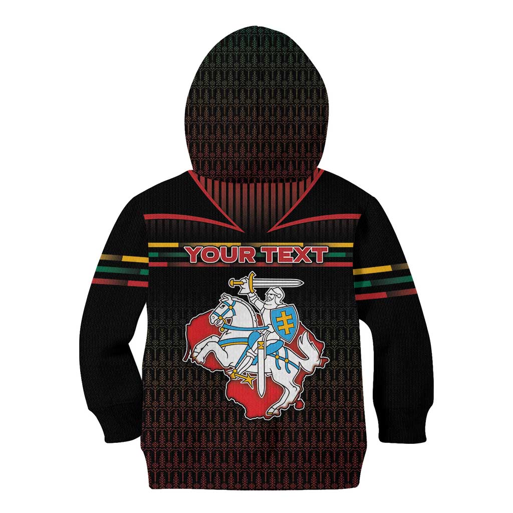Personalized Lithuania Kid Hoodie Knight In Armor With Map - Wonder Print Shop