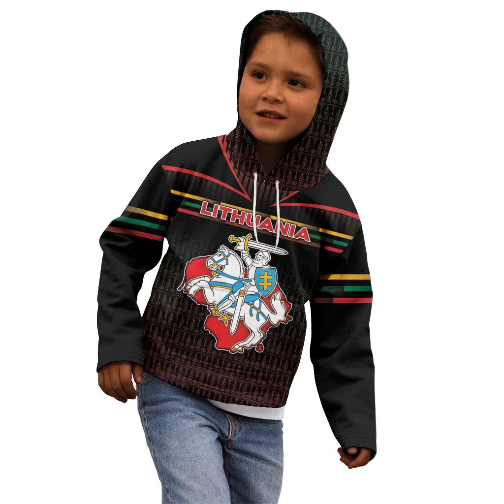 Personalized Lithuania Kid Hoodie Knight In Armor With Map - Wonder Print Shop