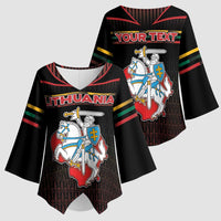 Personalized Lithuania Kimono Sleeve Blouse Knight In Armor With Map - Wonder Print Shop