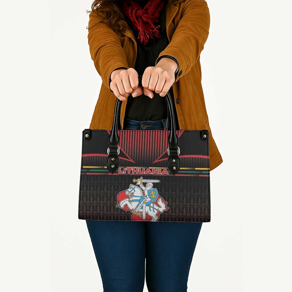 Lithuania Leather Bag Knight In Armor With Map - Wonder Print Shop