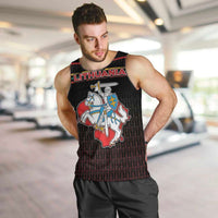 Personalized Lithuania Men Tank Top Knight In Armor With Map - Wonder Print Shop