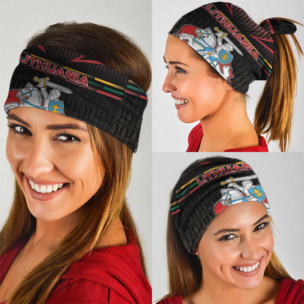 Lithuania Neck Gaiter Knight In Armor With Map - Wonder Print Shop