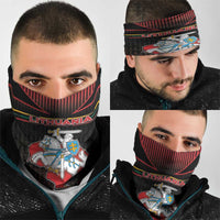 Lithuania Neck Gaiter Knight In Armor With Map - Wonder Print Shop