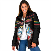 Personalized Lithuania Padded Jacket Knight In Armor With Map - Wonder Print Shop