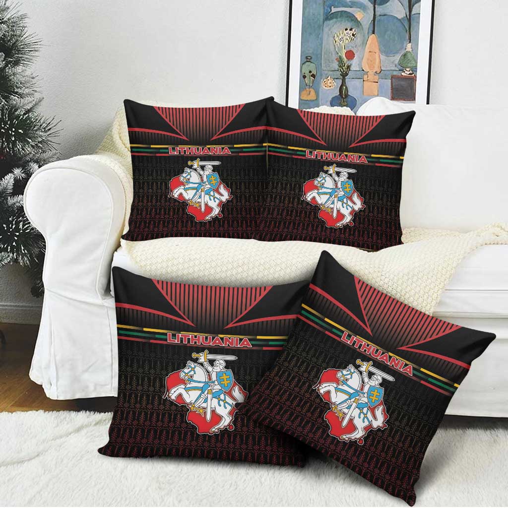 Lithuania Pillow Cover Knight In Armor With Map - Wonder Print Shop