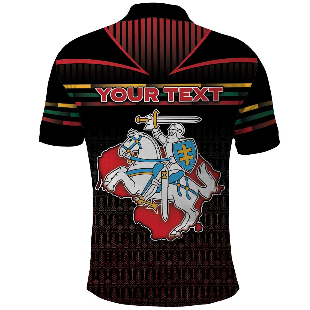 Personalized Lithuania Polo Shirt Knight In Armor With Map - Wonder Print Shop