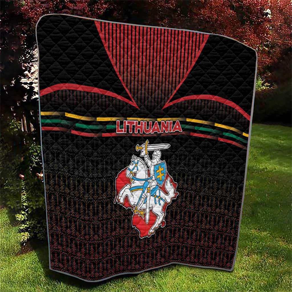 Lithuania Quilt Knight In Armor With Map - Wonder Print Shop