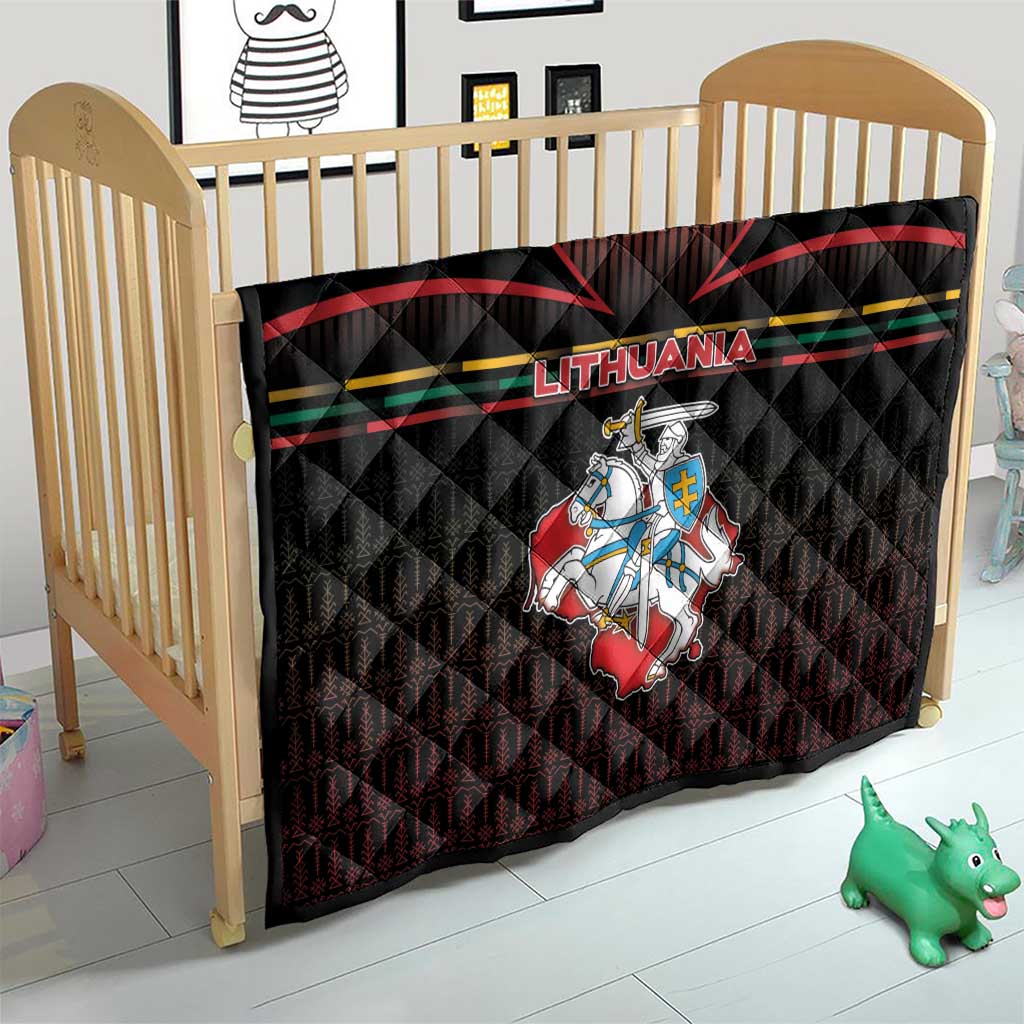 Lithuania Quilt Knight In Armor With Map - Wonder Print Shop