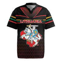 Personalized Lithuania Rugby Jersey Knight In Armor With Map - Wonder Print Shop