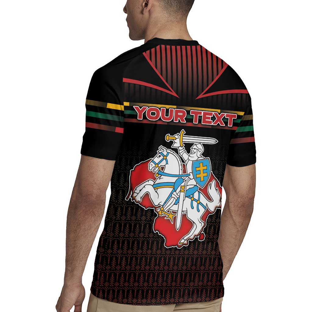 Personalized Lithuania Rugby Jersey Knight In Armor With Map - Wonder Print Shop