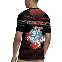 Personalized Lithuania Rugby Jersey Knight In Armor With Map - Wonder Print Shop