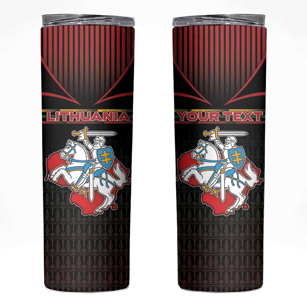 Personalized Lithuania Skinny Tumbler Knight In Armor With Map - Wonder Print Shop
