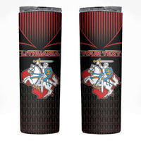 Personalized Lithuania Skinny Tumbler Knight In Armor With Map - Wonder Print Shop