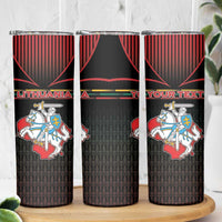 Personalized Lithuania Skinny Tumbler Knight In Armor With Map - Wonder Print Shop