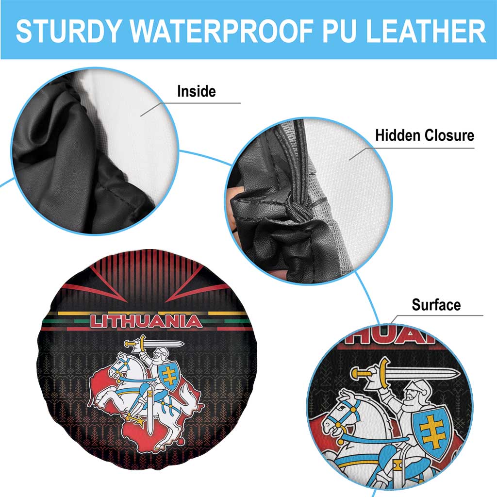 Lithuania Spare Tire Cover Knight In Armor With Map - Wonder Print Shop