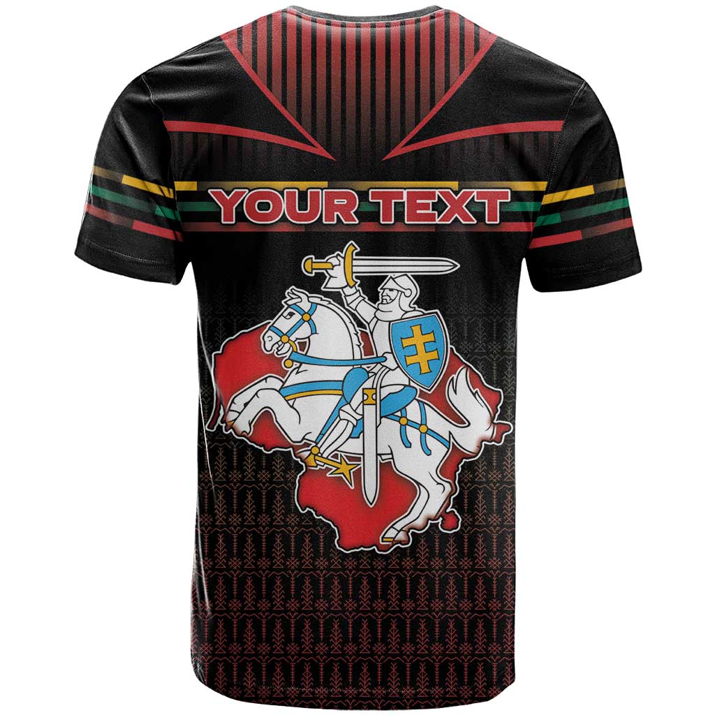 Personalized Lithuania T Shirt Knight In Armor With Map - Wonder Print Shop