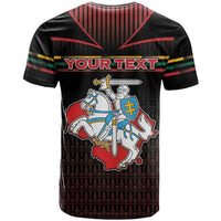 Personalized Lithuania T Shirt Knight In Armor With Map - Wonder Print Shop