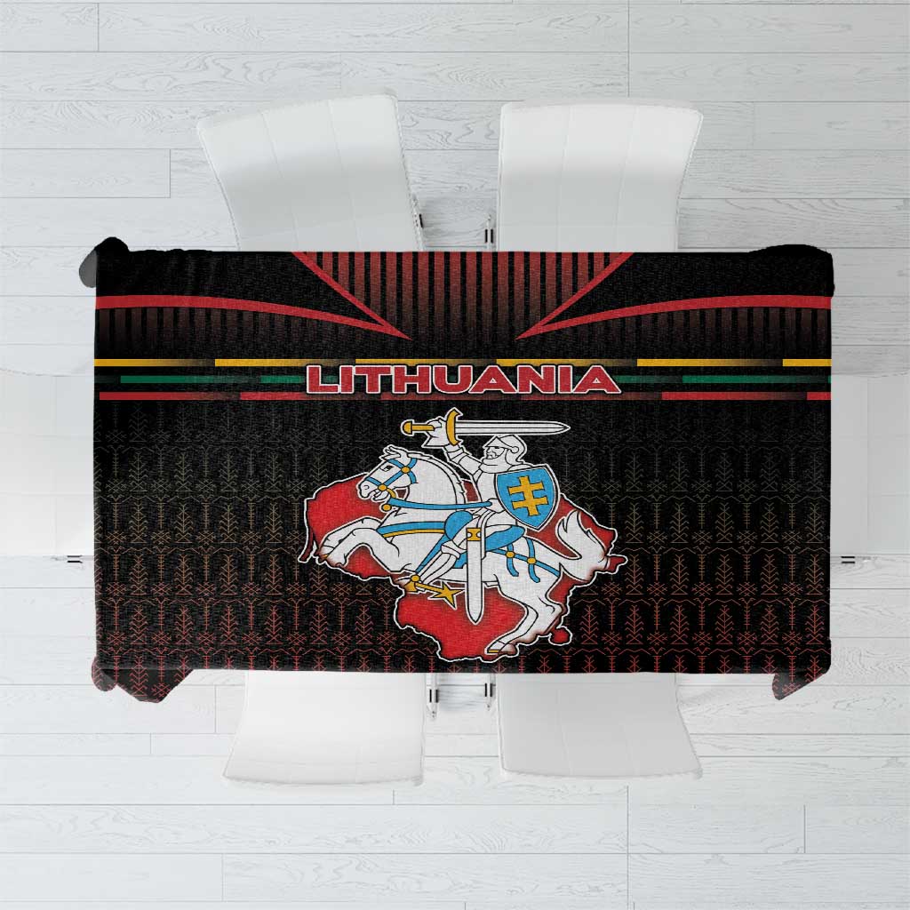 Lithuania Tablecloth Knight In Armor With Map - Wonder Print Shop