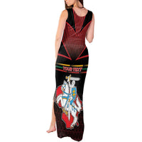 Personalized Lithuania Tank Maxi Dress Knight In Armor With Map - Wonder Print Shop