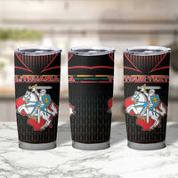 Personalized Lithuania Tumbler Cup Knight In Armor With Map - Wonder Print Shop