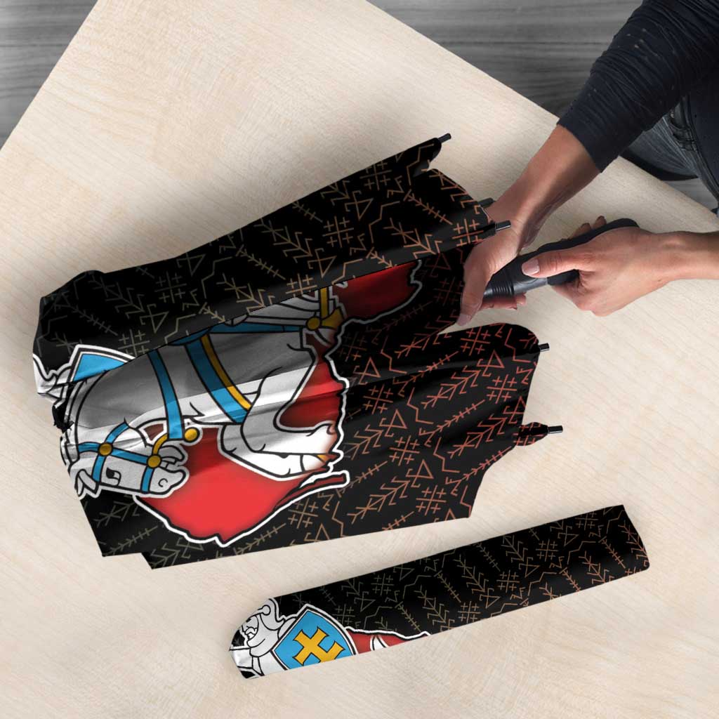 Lithuania Umbrella Knight In Armor With Map - Wonder Print Shop