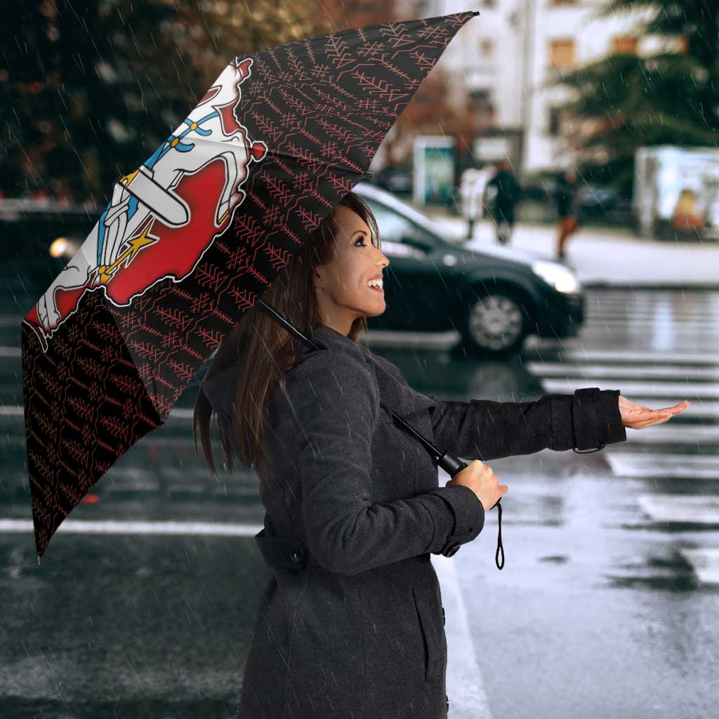 Lithuania Umbrella Knight In Armor With Map - Wonder Print Shop