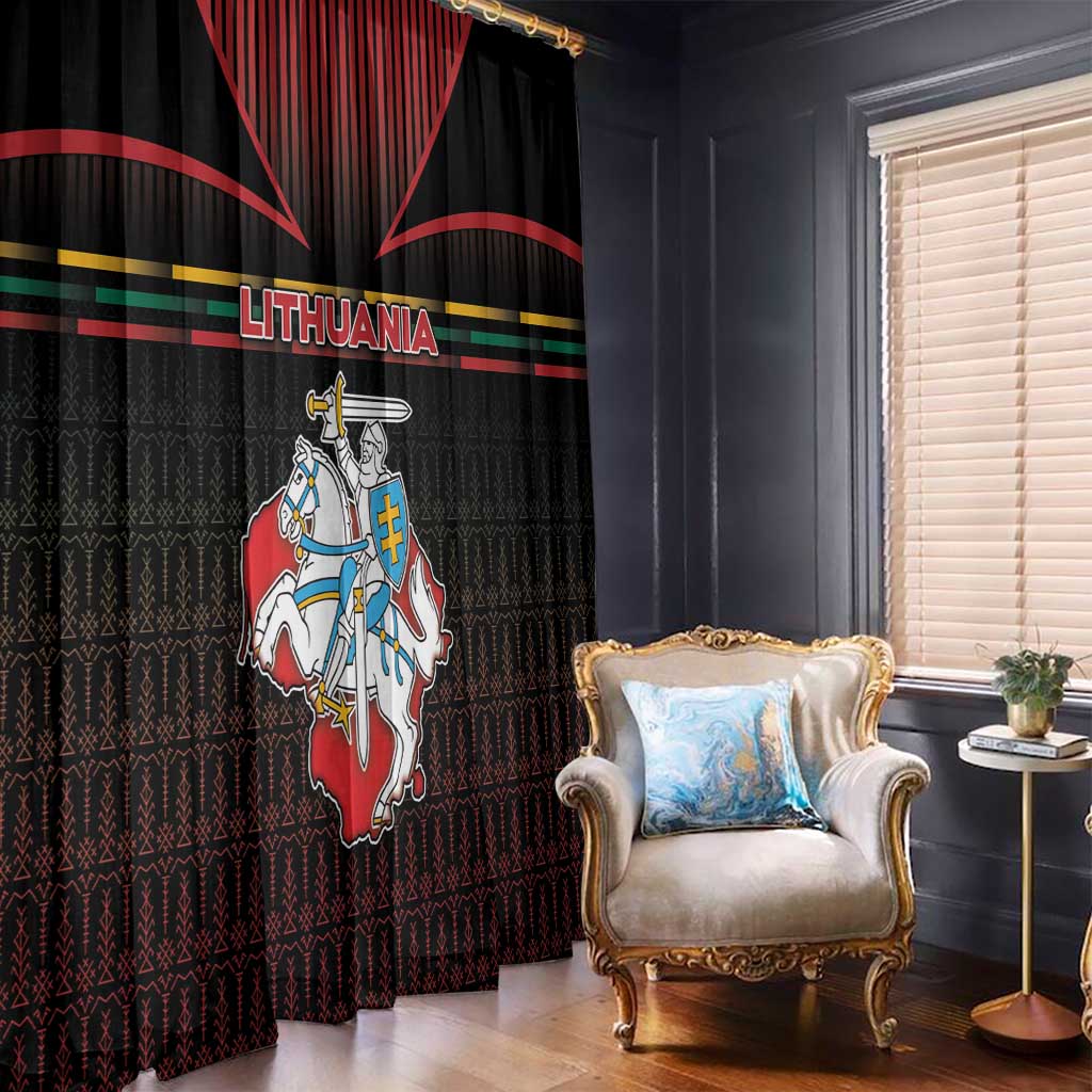Lithuania Window Curtain Knight In Armor With Map - Wonder Print Shop