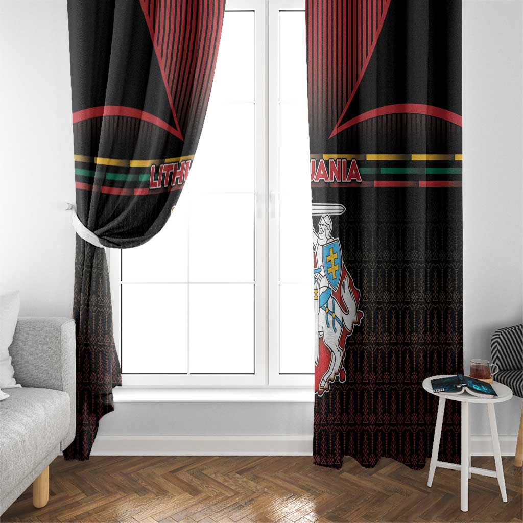 Lithuania Window Curtain Knight In Armor With Map - Wonder Print Shop