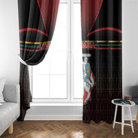 Lithuania Window Curtain Knight In Armor With Map - Wonder Print Shop