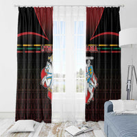 Lithuania Window Curtain Knight In Armor With Map - Wonder Print Shop