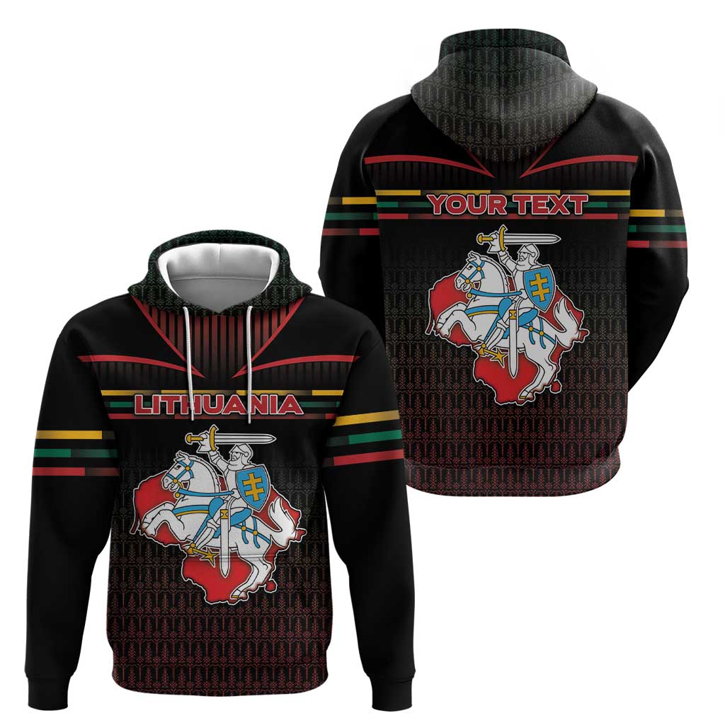 Personalized Lithuania Zip Hoodie Knight In Armor With Map - Wonder Print Shop