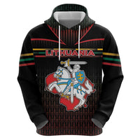 Personalized Lithuania Zip Hoodie Knight In Armor With Map - Wonder Print Shop