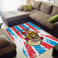 Luxembourg Area Rug Red Lion With Coat Of Arms - Wonder Print Shop