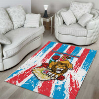Luxembourg Area Rug Red Lion With Coat Of Arms - Wonder Print Shop