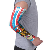 Luxembourg Arm Sleeves Red Lion With Coat Of Arms - Wonder Print Shop